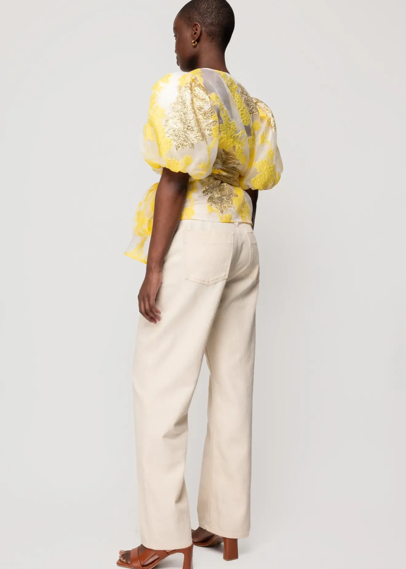 Vanilia Organza Wrap Top Gold / Yellow / Ecru Hot