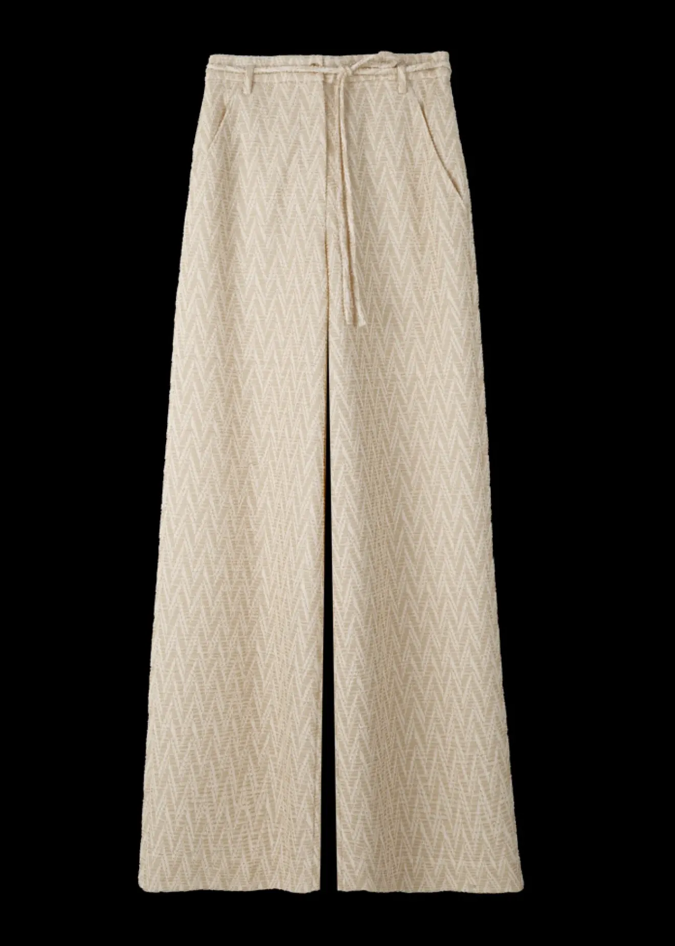 Vanilia Pantalon Met Zigzag Structuur Roasted Pecan Fashion