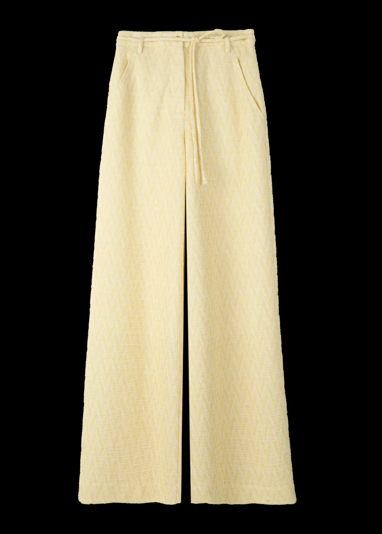 Vanilia Pantalon Met Zigzag Structuur French Vanilla Clearance