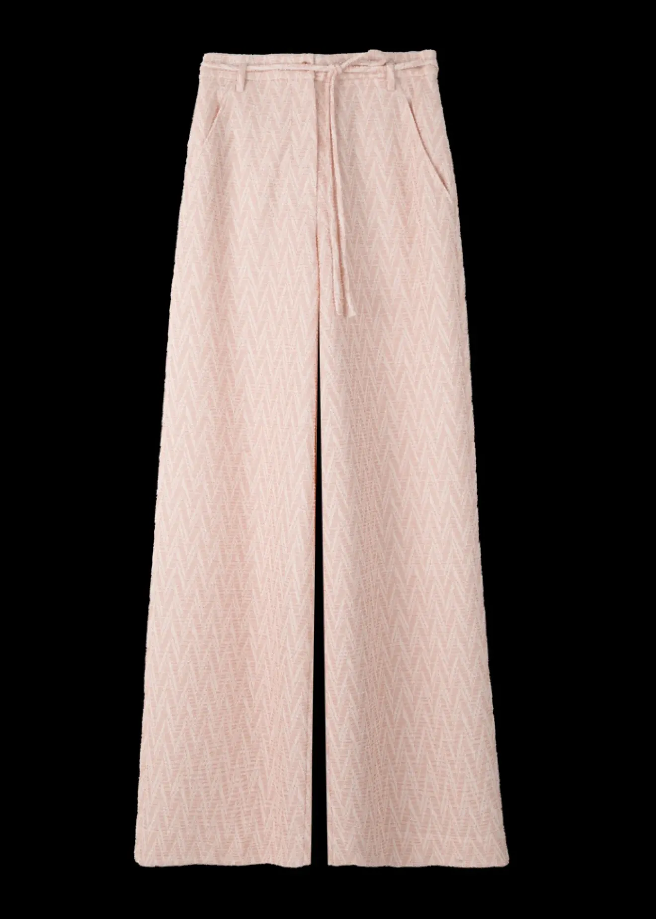 Vanilia Pantalon Met Zigzag Structuur Coral Blush Clearance