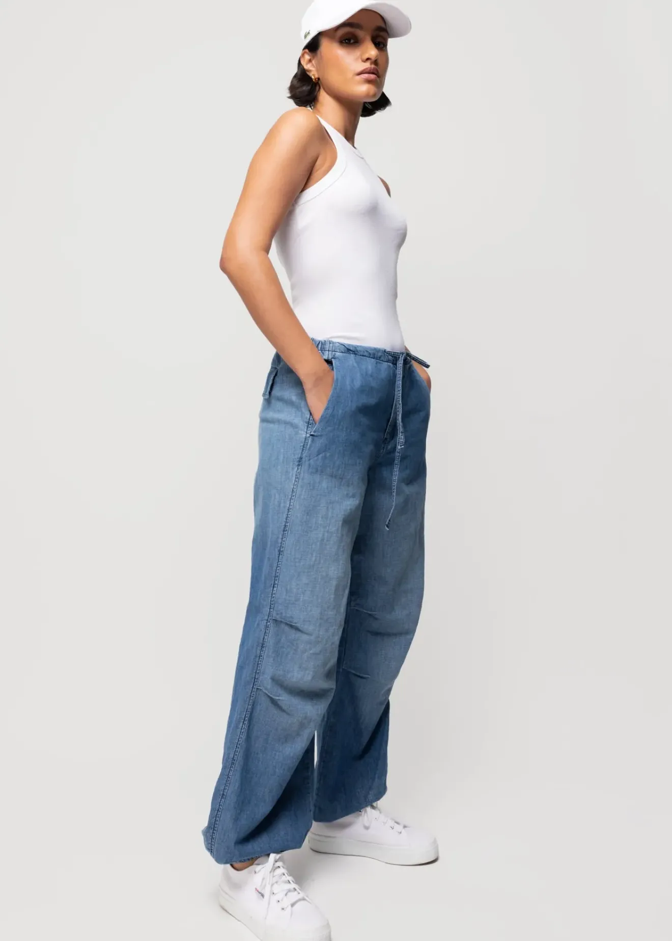 Vanilia Parachute Jeans Light Denim Sale