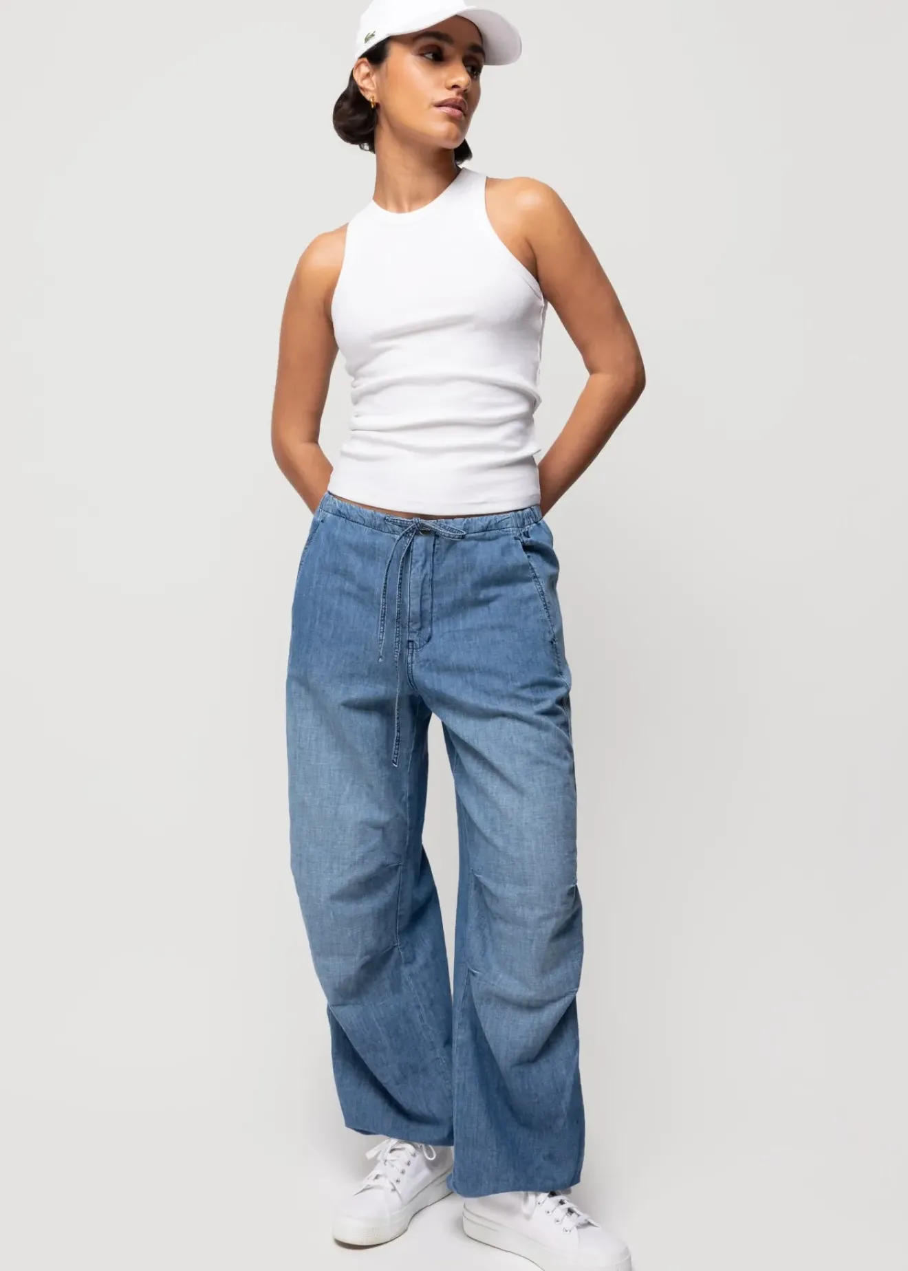 Vanilia Parachute Jeans Light Denim Sale