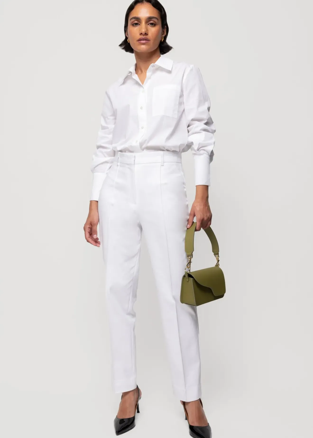 Vanilia Poplin Katoenen Blouse Wit Discount