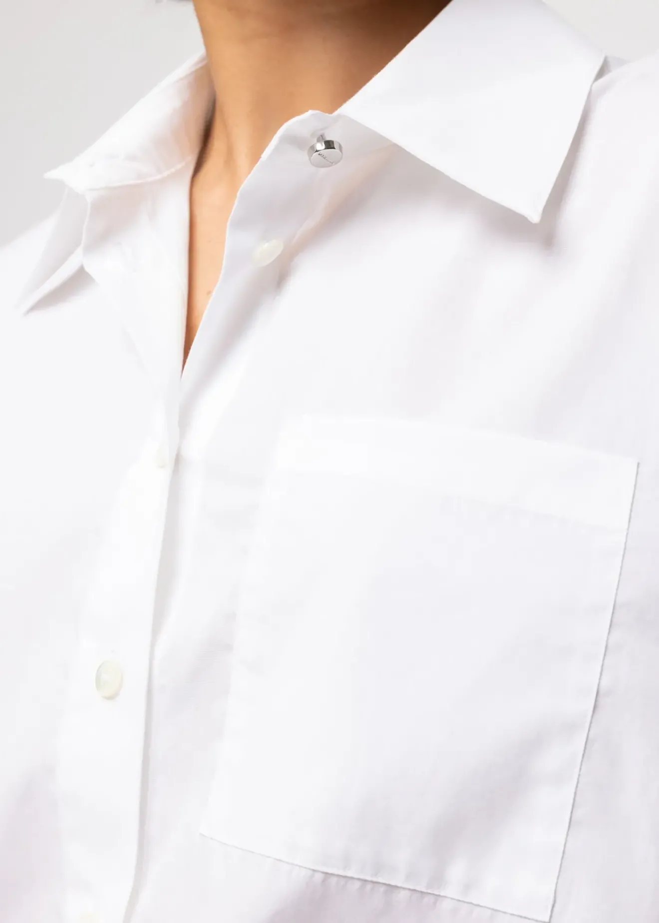 Vanilia Poplin Katoenen Blouse Wit Discount