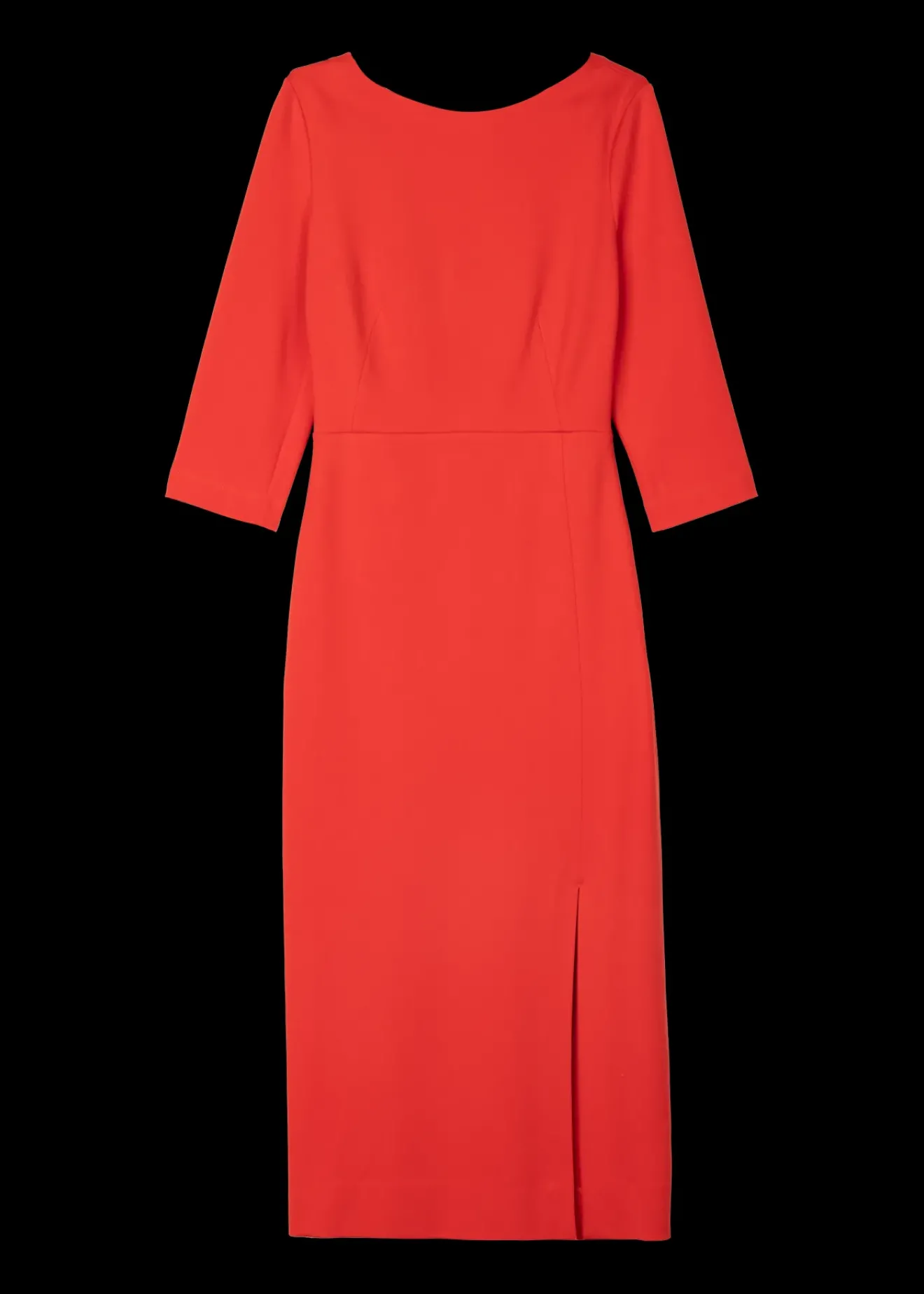 Vanilia Punto Midi Jurk Met Split Molten Lava Clearance