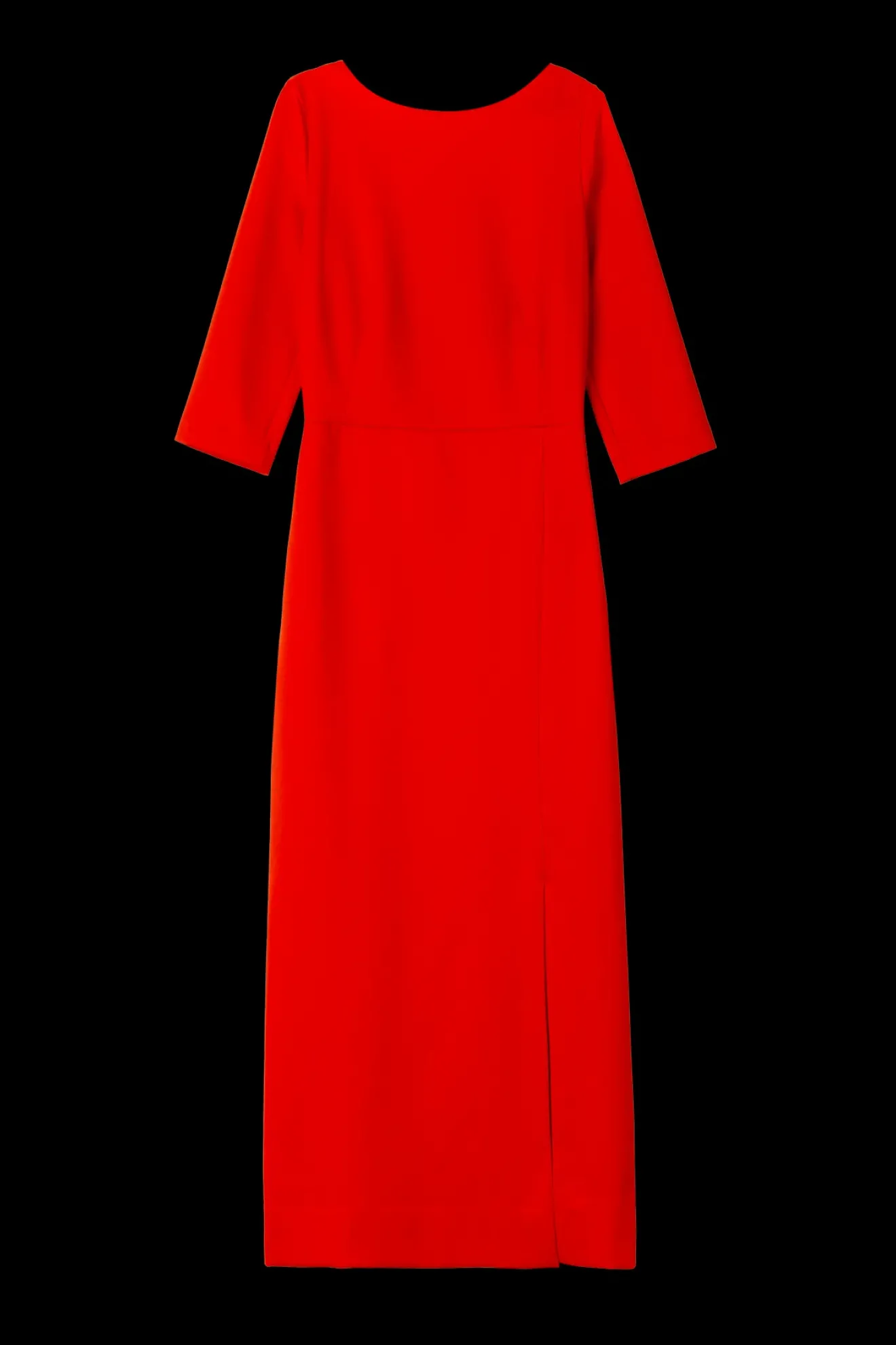 Vanilia Punto Midi Jurk Met Split Valiant Poppy Online