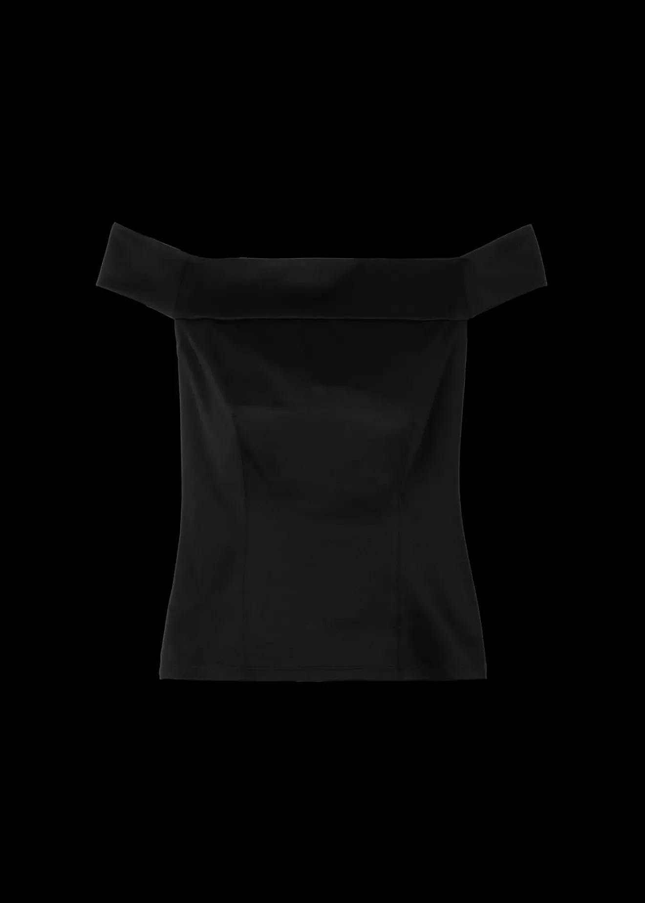 Vanilia Punto Off Shoulder Top Zwart Fashion