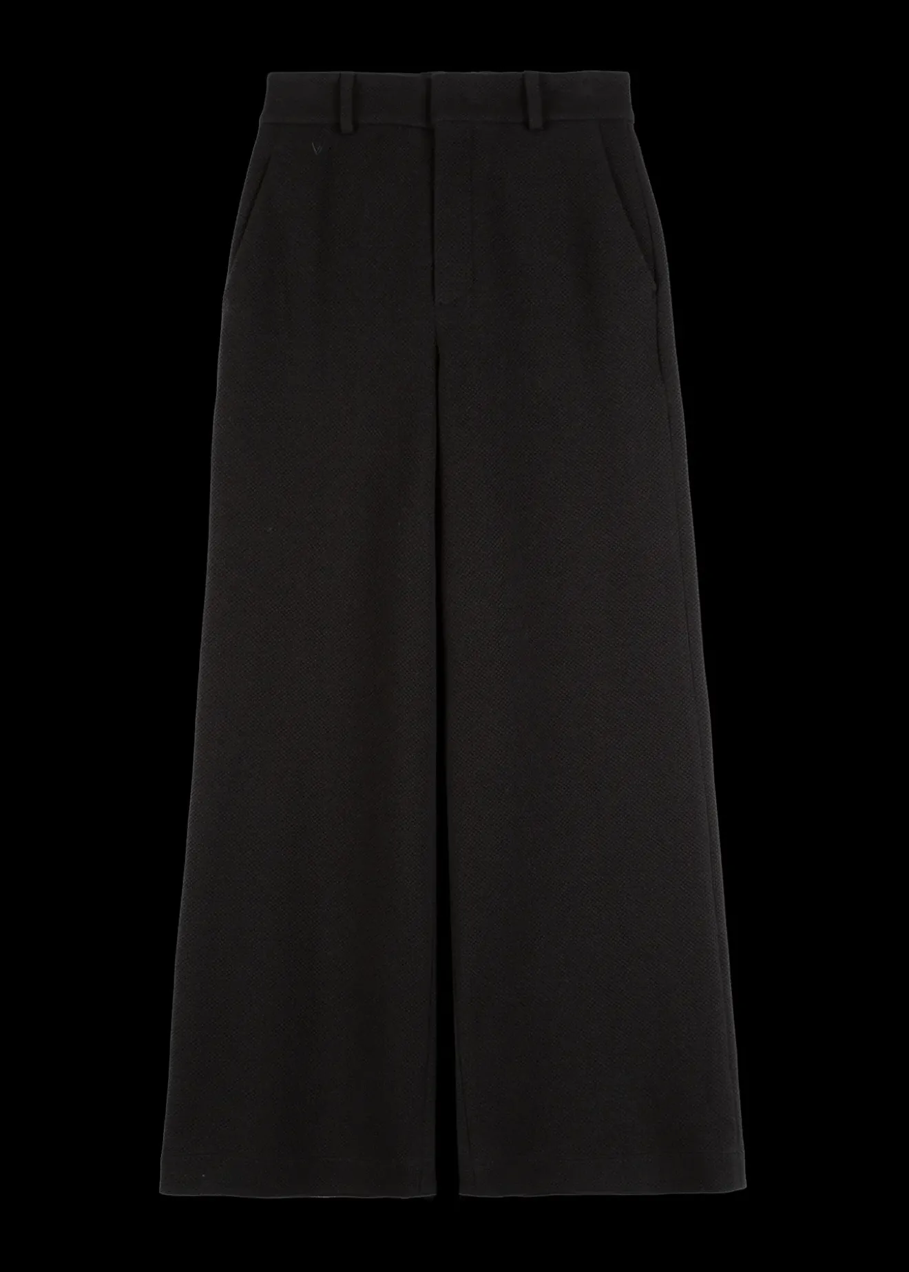 Vanilia Rib Broek Met Rechte Pijp Zwart Best