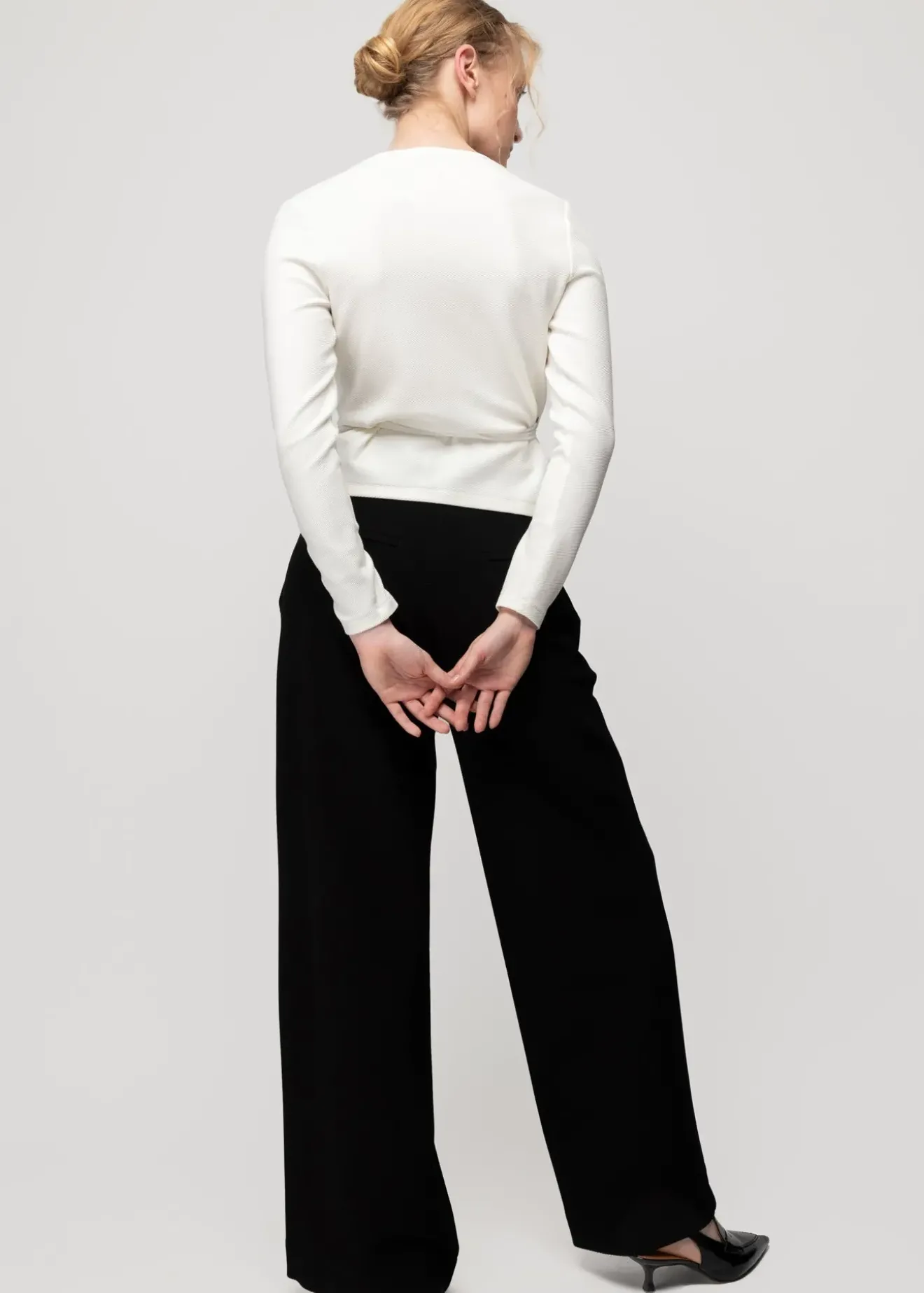 Vanilia Rib Broek Met Rechte Pijp Zwart Best