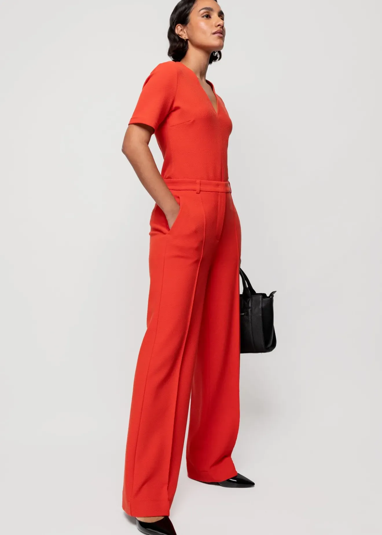 Vanilia Rib Pantalon Molten Lava Sale