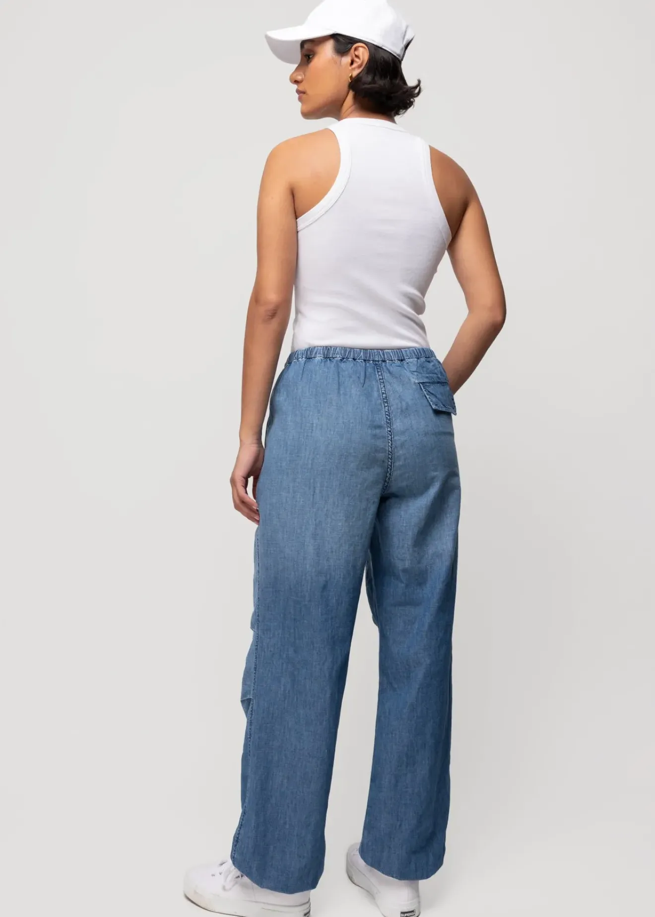 Vanilia Rib Tanktop Wit Clearance