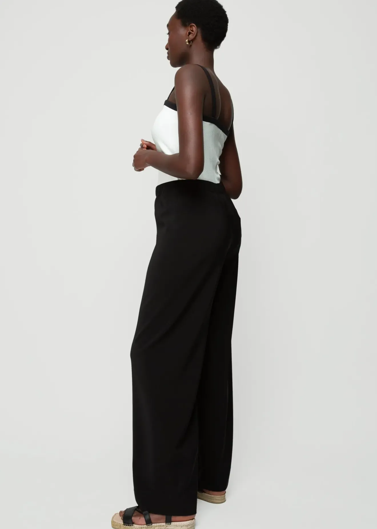 Vanilia Rib Top Met Contrastboorden Off White Online