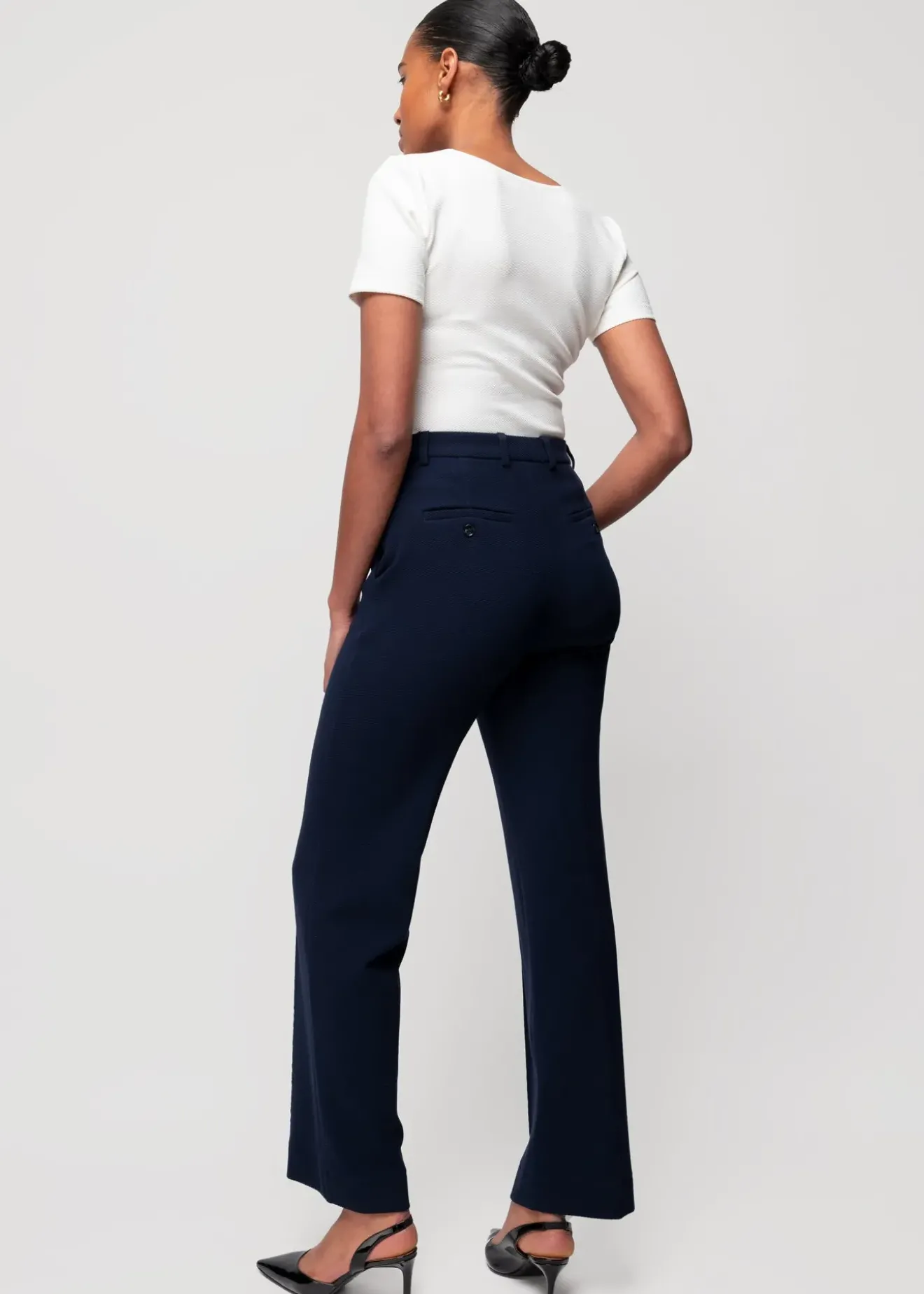 Vanilia Rib Top Met Vierkante Hals Off White Outlet