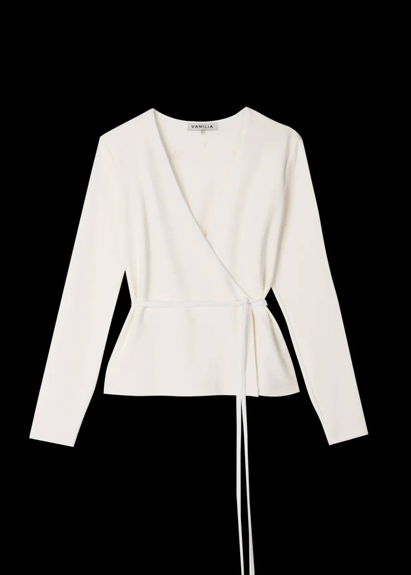 Vanilia Rib Wikkeltop Off White Outlet
