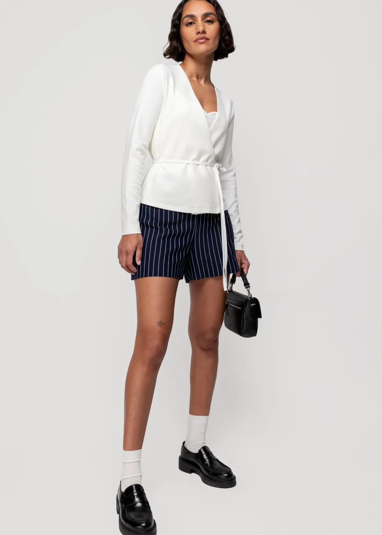 Vanilia Rib Wikkeltop Off White Outlet