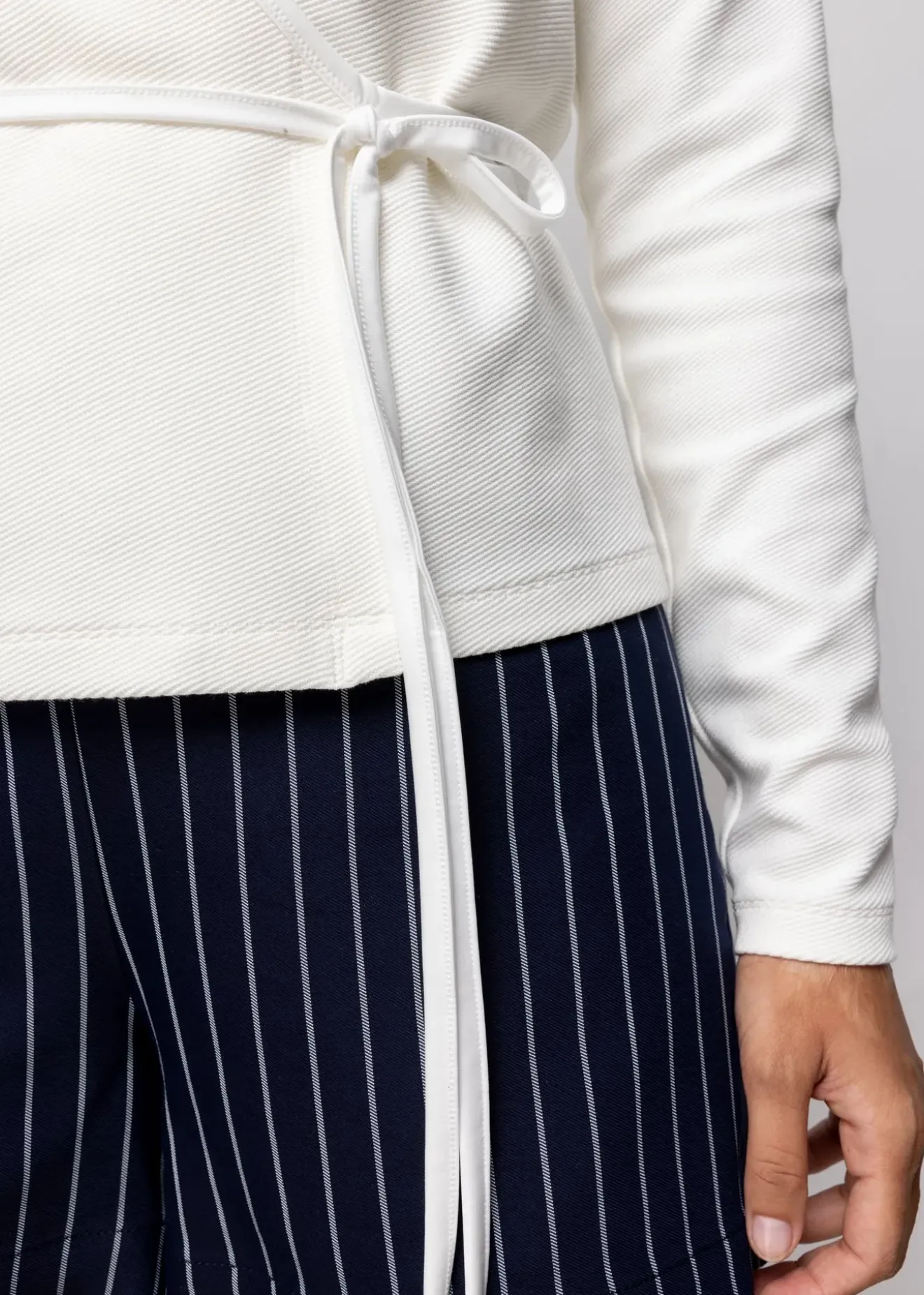Vanilia Rib Wikkeltop Off White Outlet