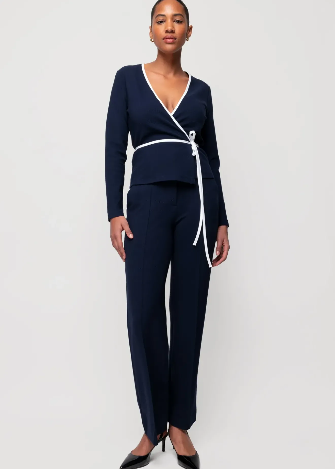 Vanilia Rib Wikkeltop Classic Navy Outlet