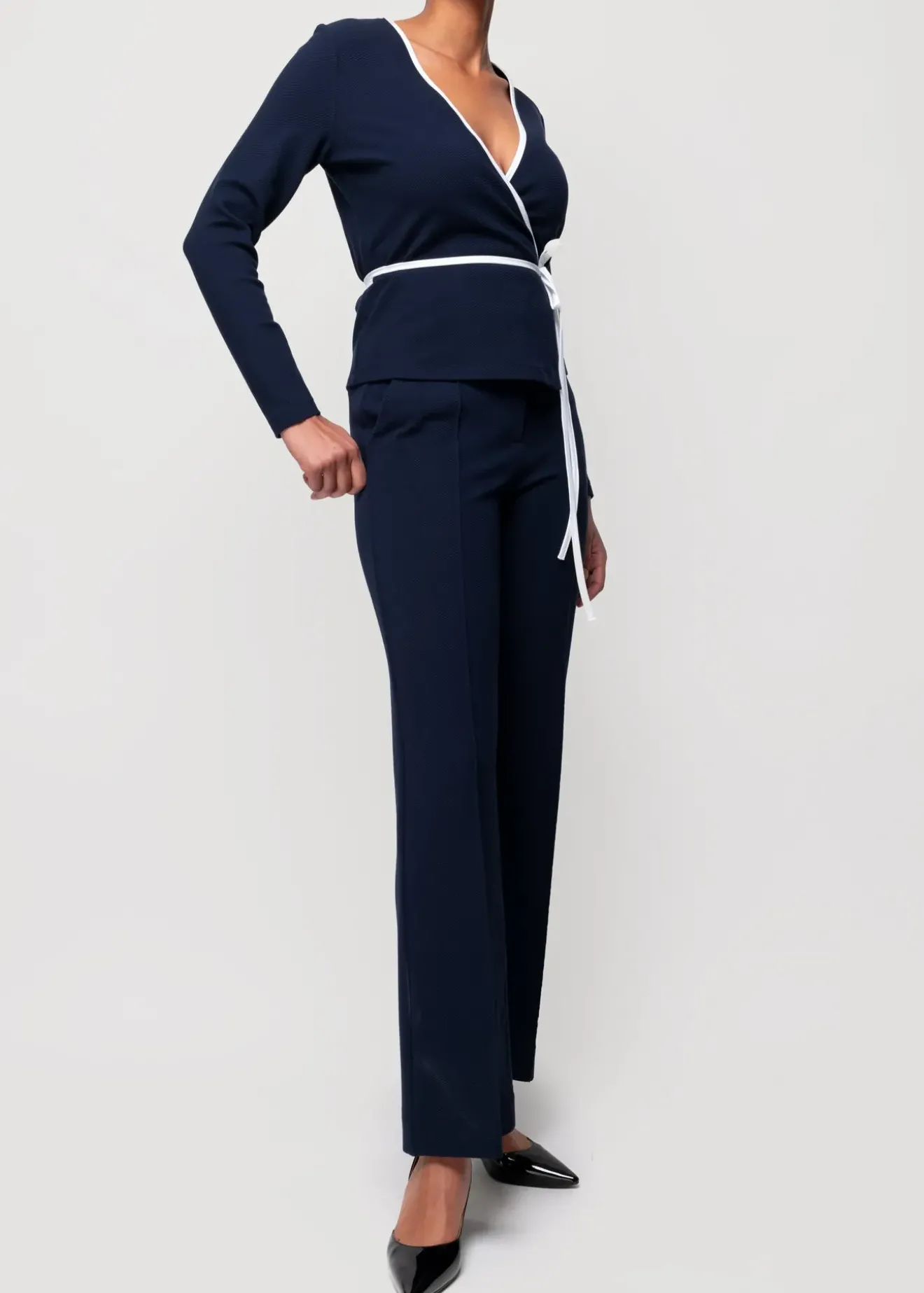 Vanilia Rib Wikkeltop Classic Navy Outlet