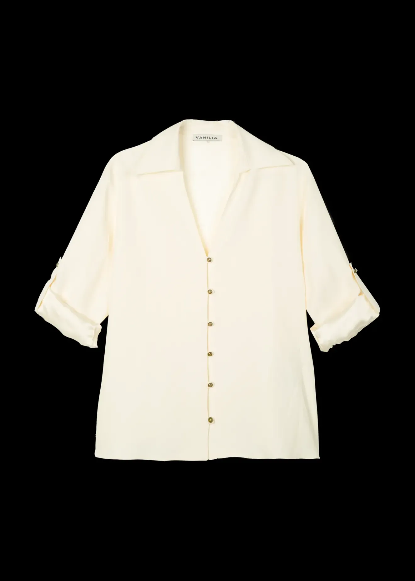 Vanilia Satijnen Blouse Whisper White Best