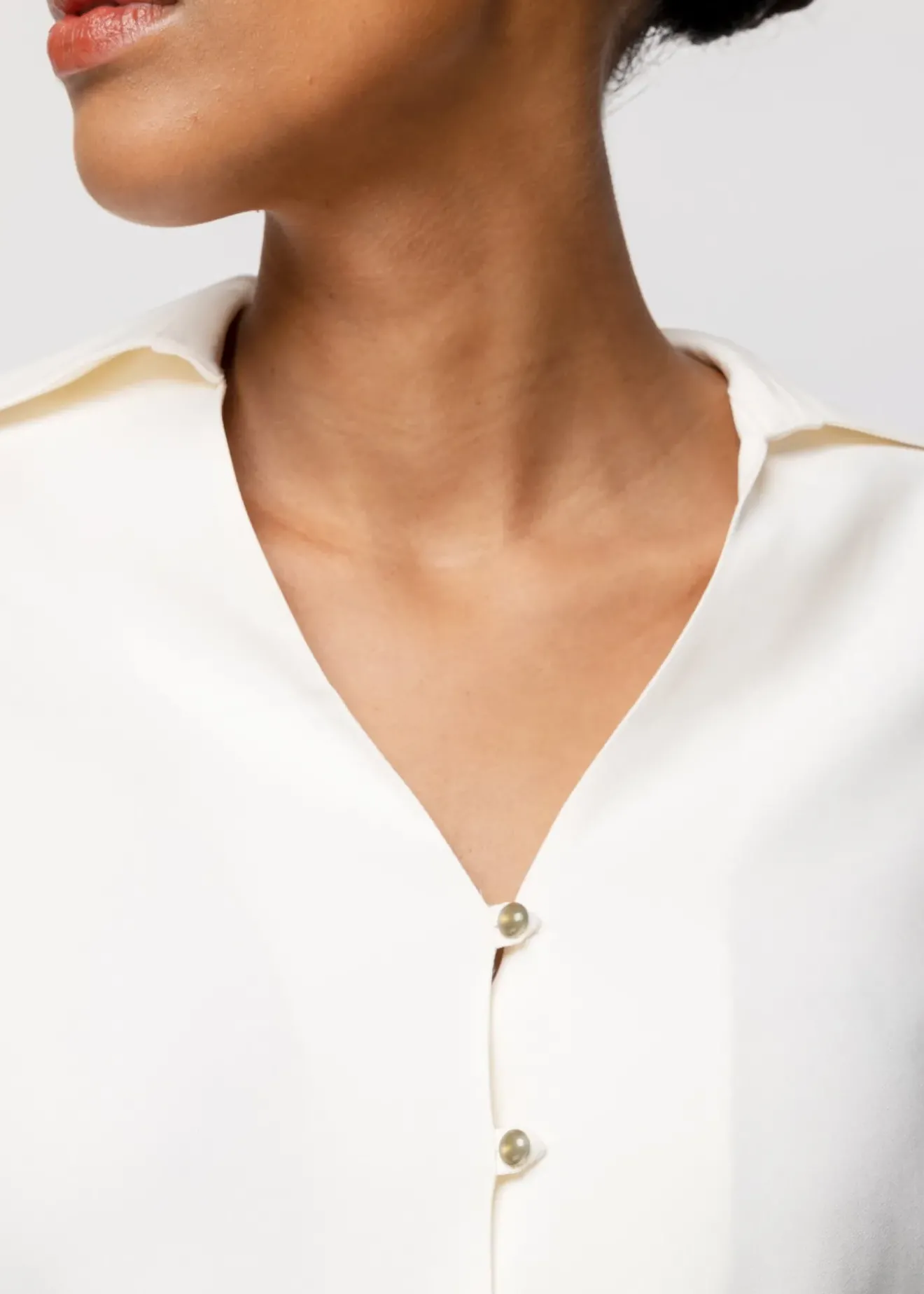 Vanilia Satijnen Blouse Whisper White Best
