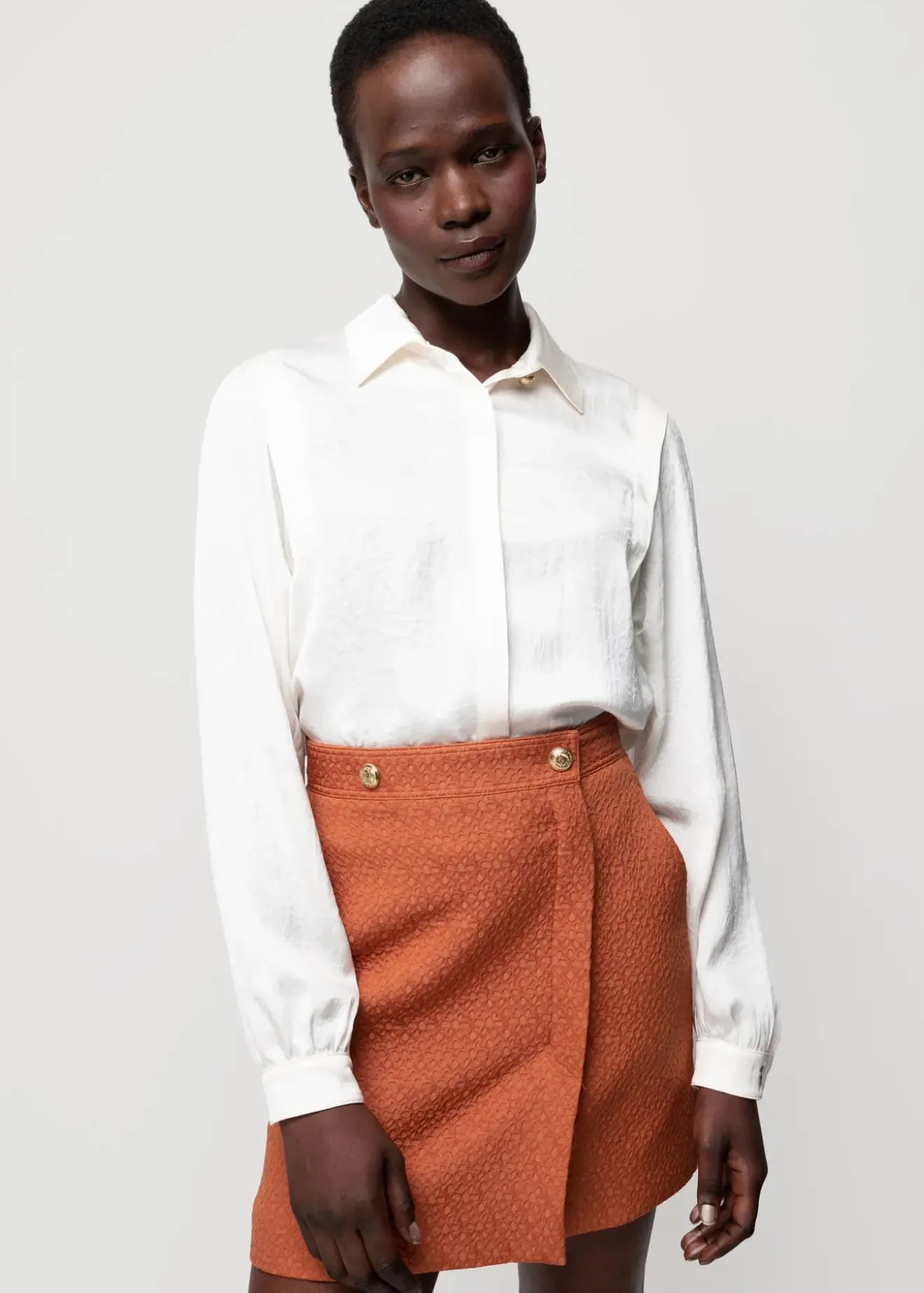 Vanilia Satijnen Blouse Pristine Discount