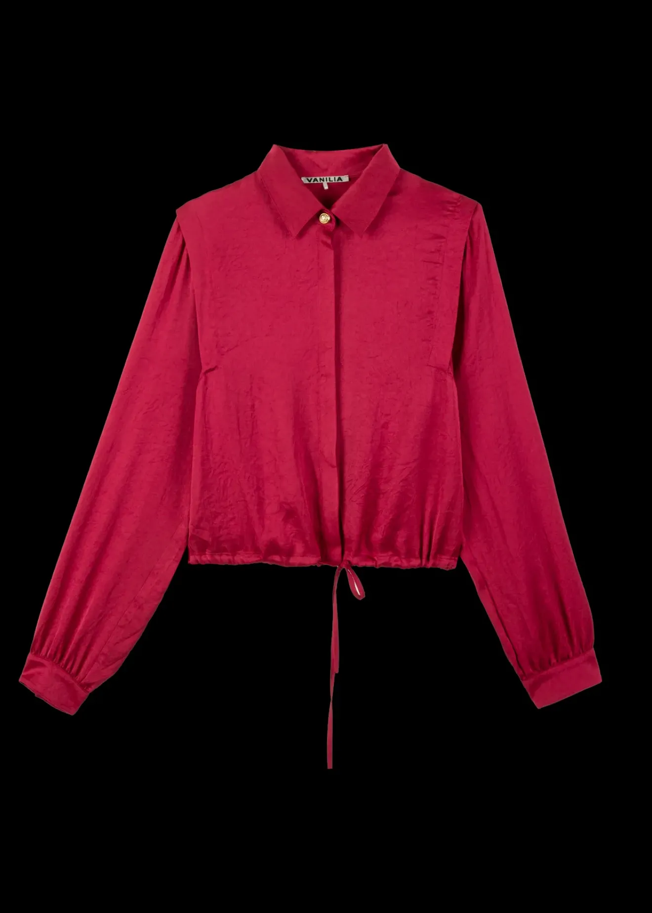 Vanilia Satijnen Blouse Sangria Discount
