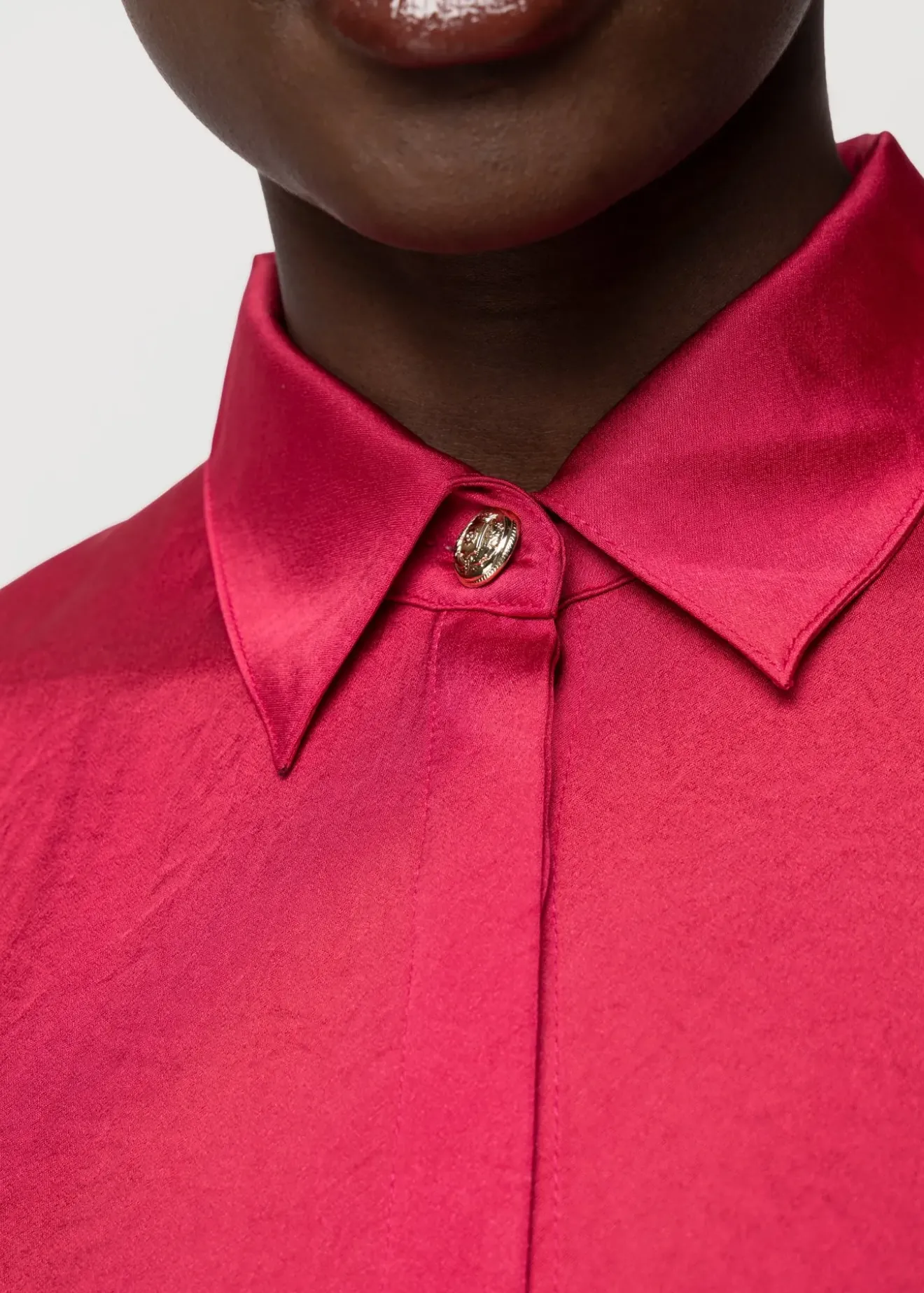 Vanilia Satijnen Blouse Sangria Discount