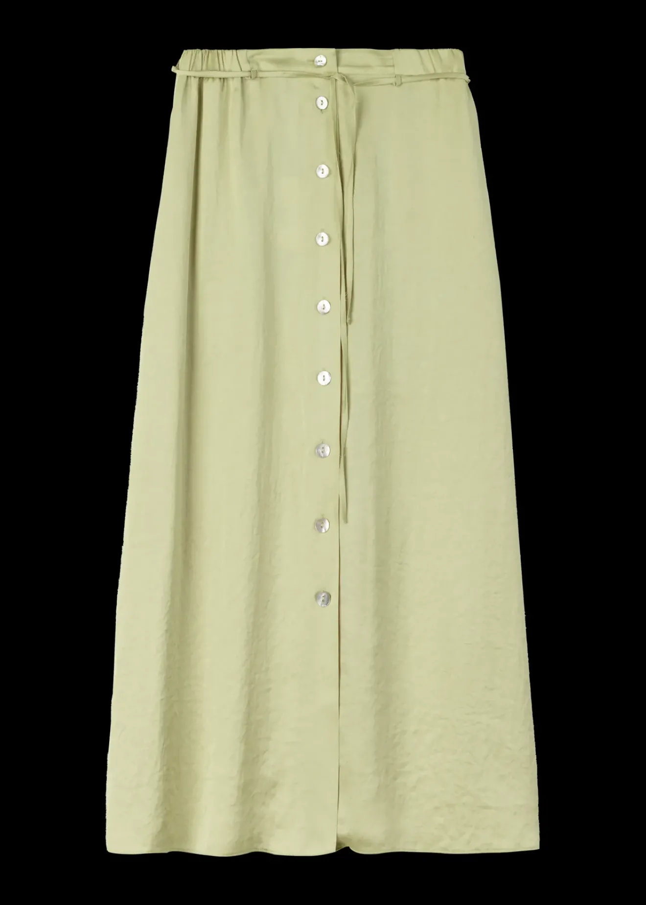 Vanilia Satijnen Midi Rok Linde Fashion