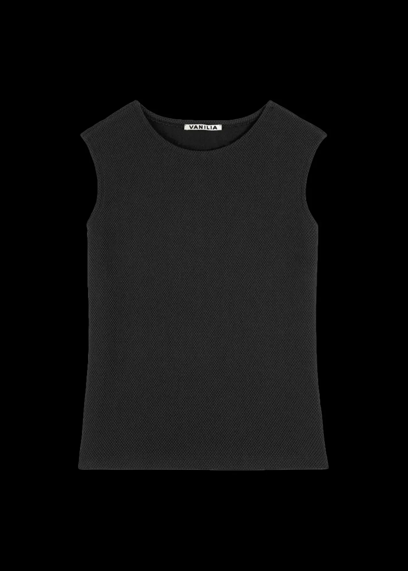 Vanilia Sleeveless Struc Zwart Outlet