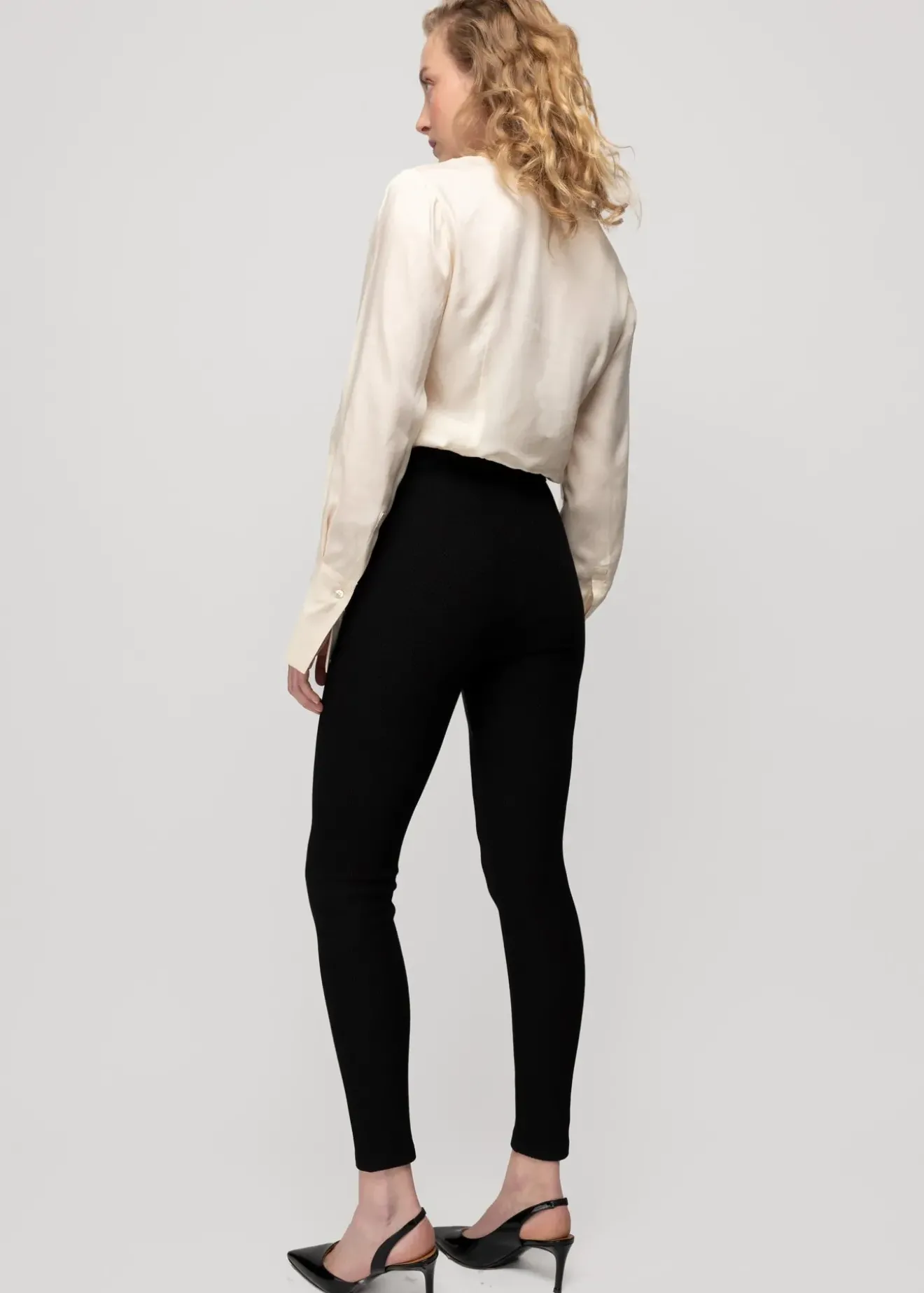 Vanilia Struc Broek Skinny Fit Zwart Hot