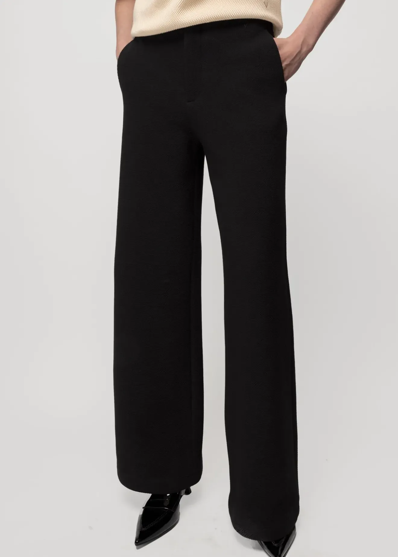 Vanilia Struc Pantalon Zwart Online