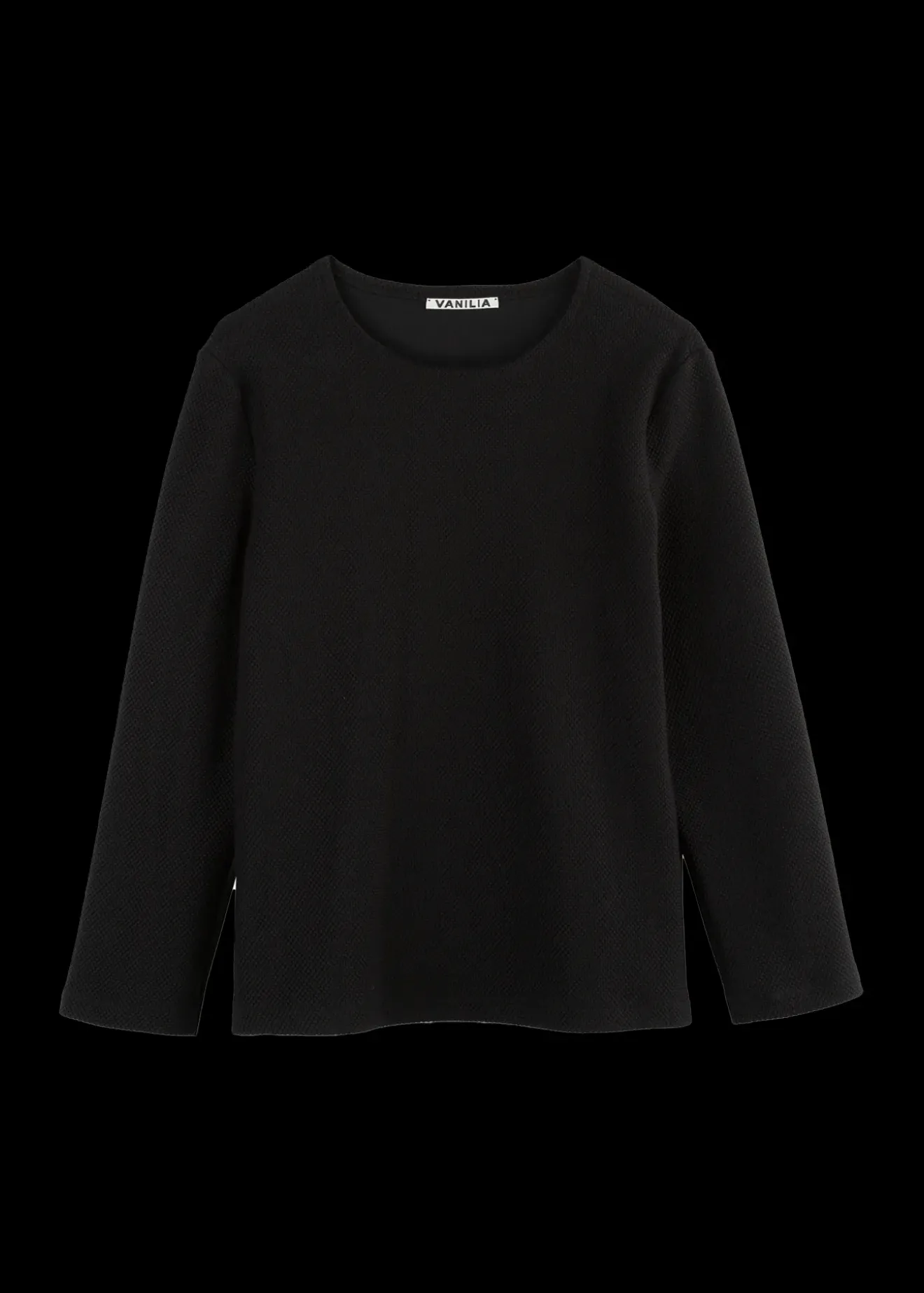Vanilia Struc Top Longsleeve Zwart Best