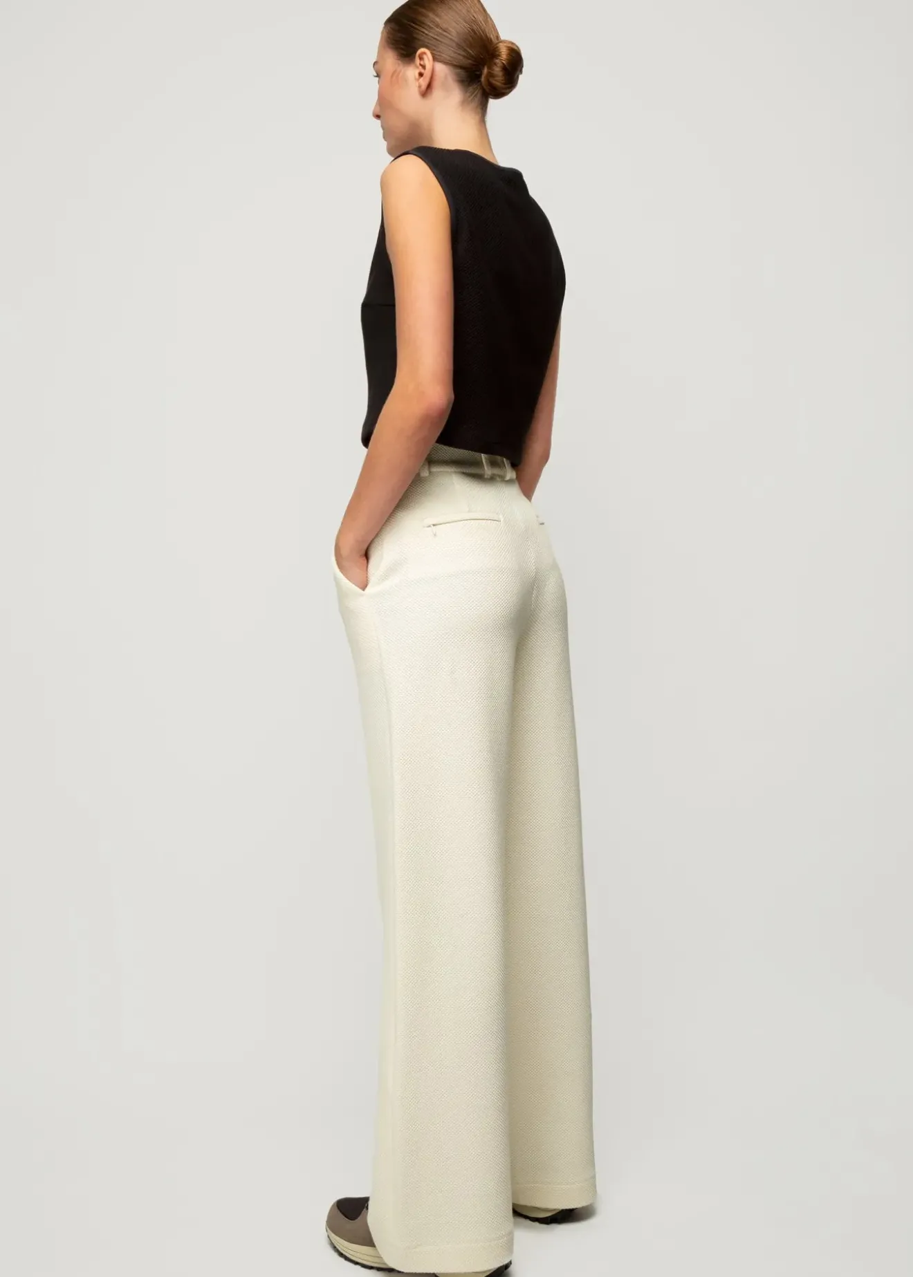 Vanilia Struc Top Mouwloos Zwart New