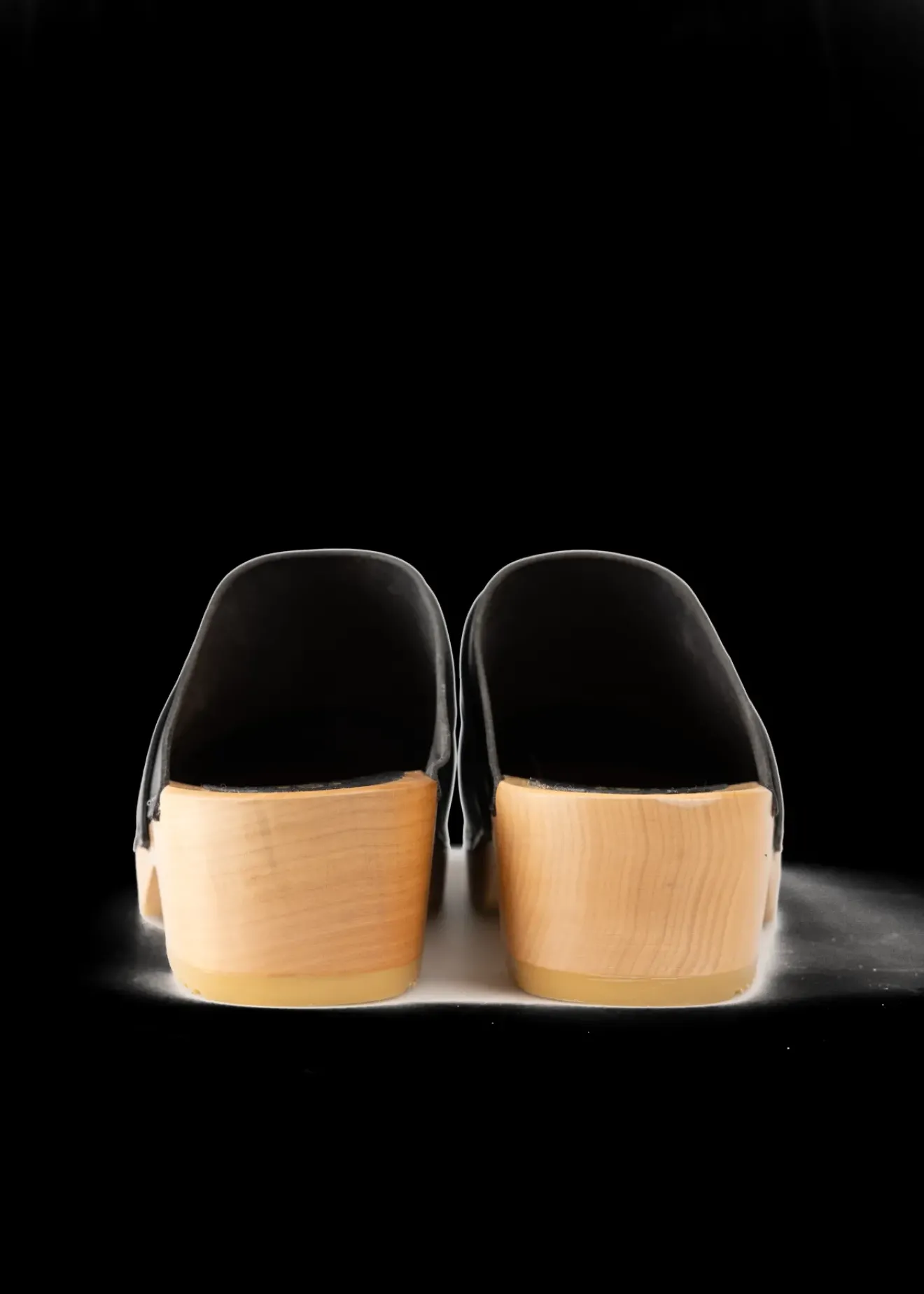 Vanilia Swedish Hasbeens Leren Klompen Zwart Best