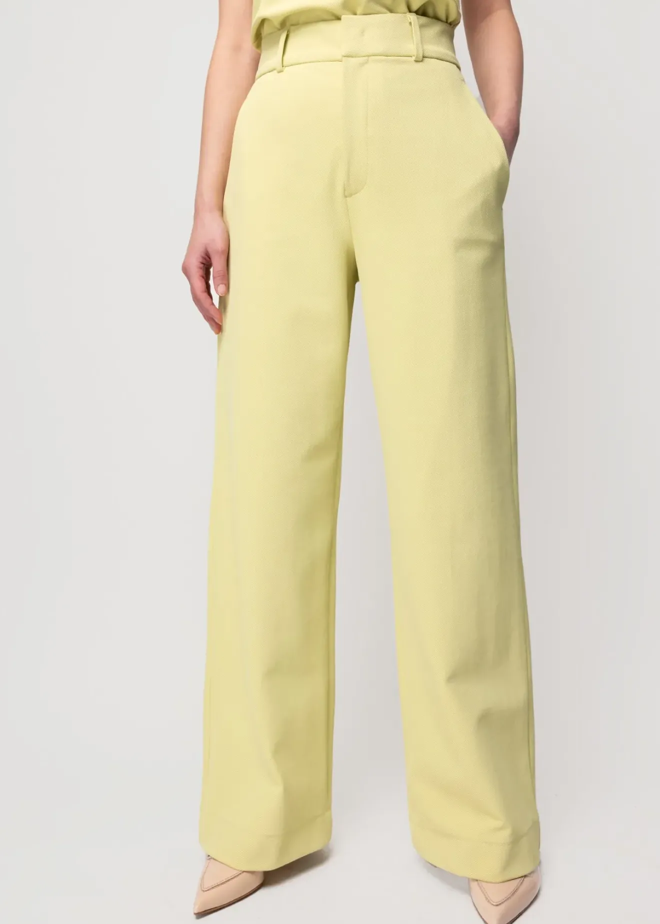 Vanilia Tailored Twill Broek Linde Fashion