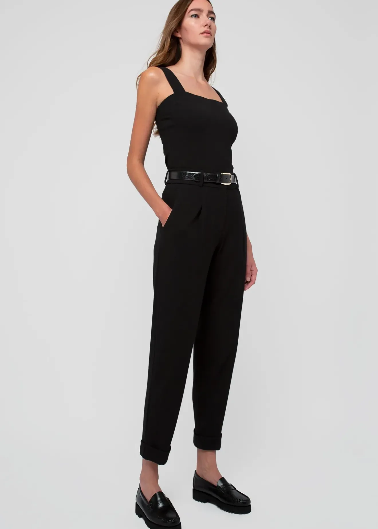 Vanilia Top Met Vierkante Hals Zwart Online