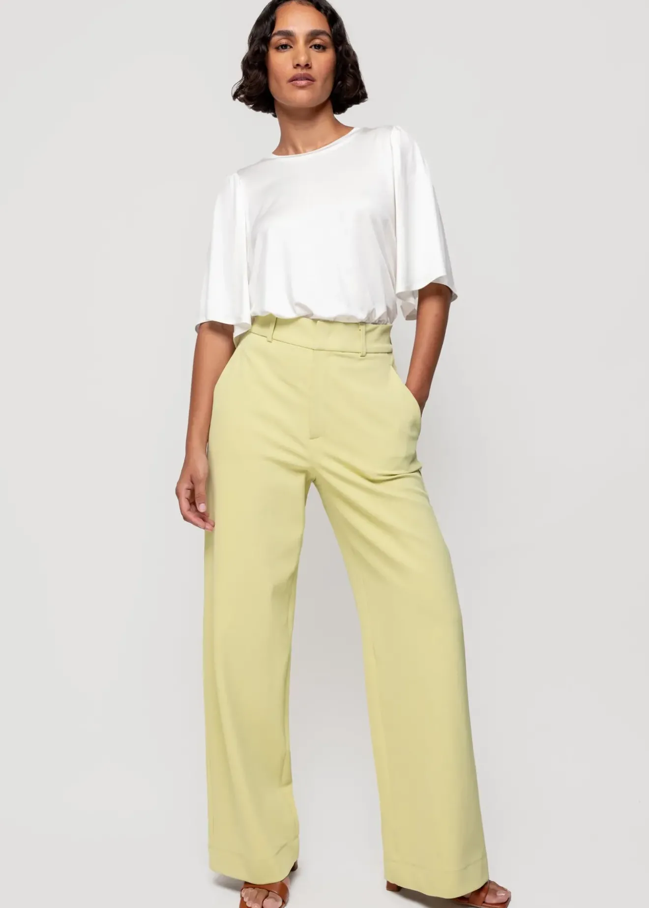 Vanilia Top Met Wijde Mouwen New White Online