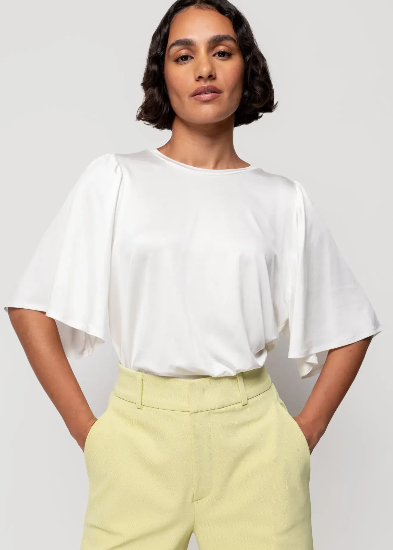 Vanilia Top Met Wijde Mouwen New White Online