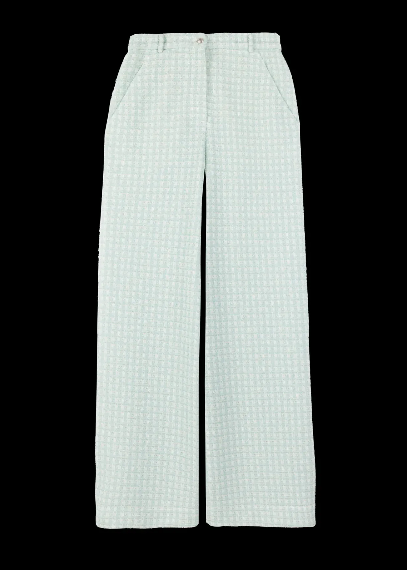 Vanilia Tricot Boucle Broek Aquamarine Hot