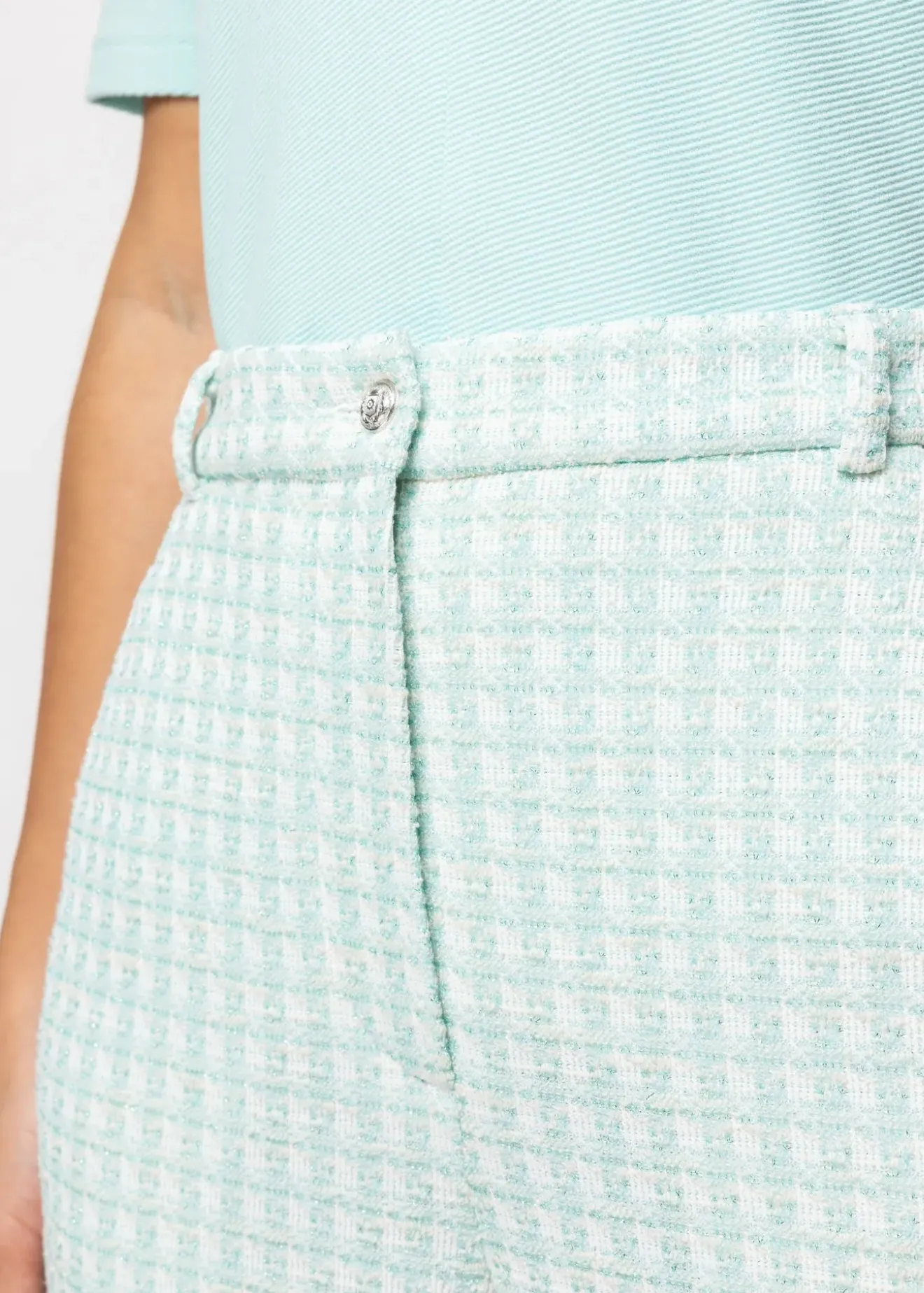 Vanilia Tricot Boucle Broek Aquamarine Hot