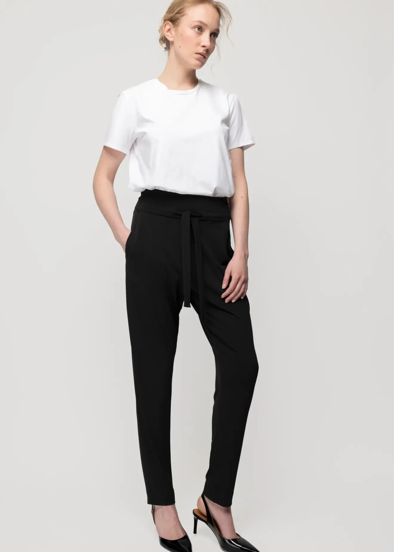 Vanilia Tricot Broek Tapered Fit Zwart New
