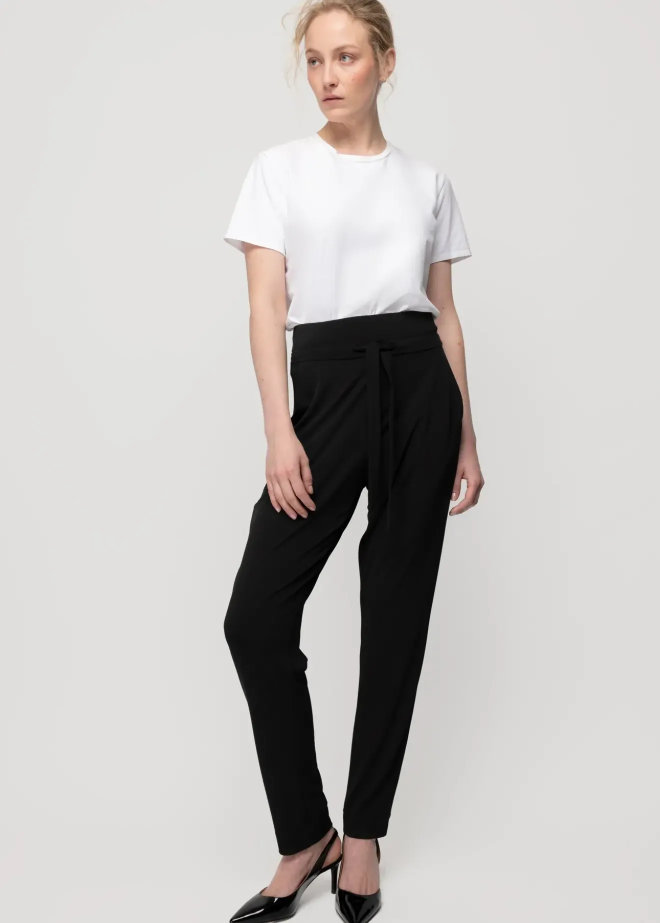 Vanilia Tricot Broek Tapered Fit Zwart New