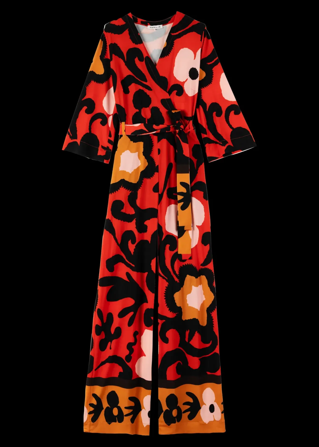 Vanilia Tricot Jumpsuit Met Bloemenprint Poppy / Blush / Pecan Clearance