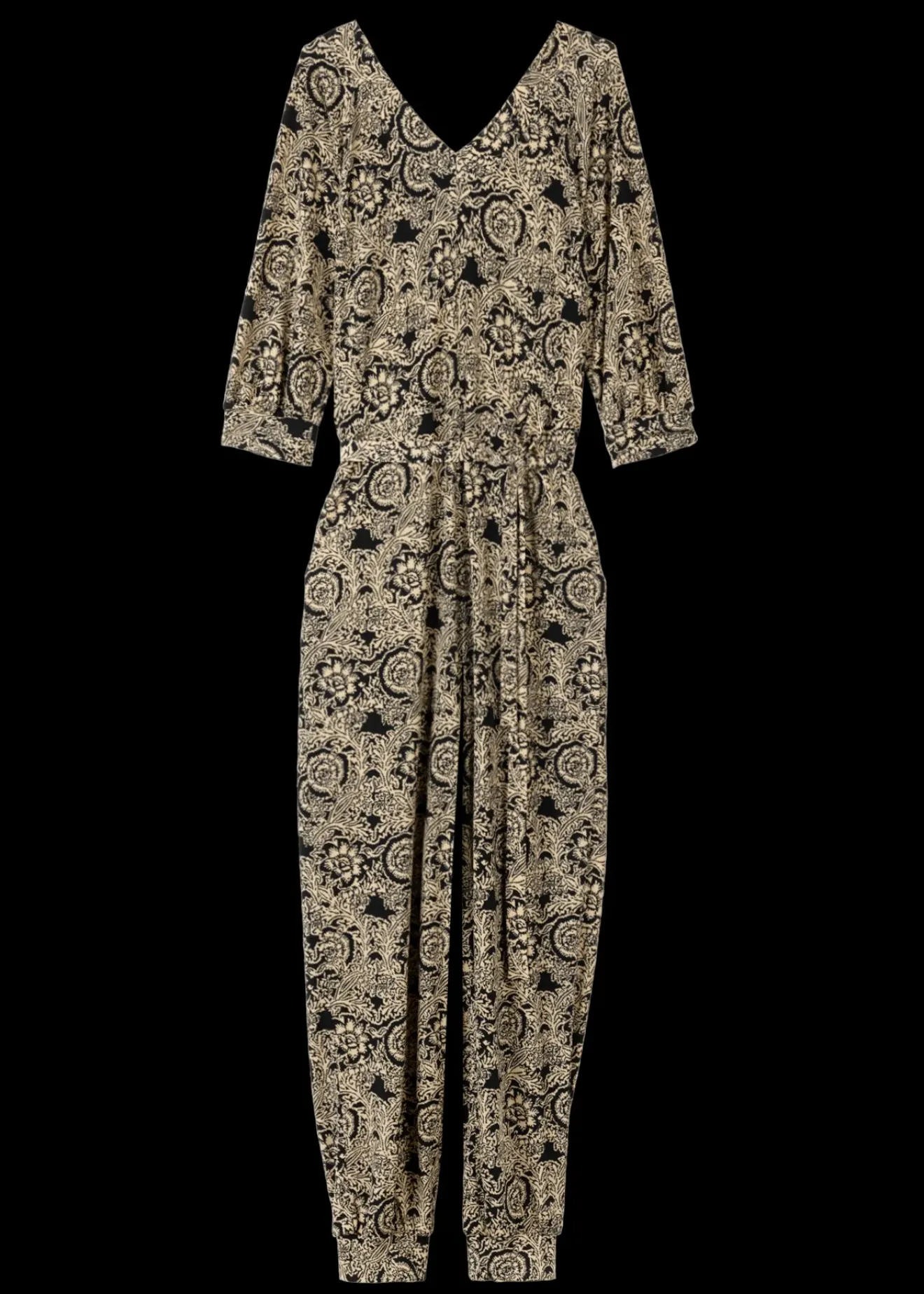 Vanilia Tricot Jumpsuit Met Ikat Print Antique Cotton/Black Outlet