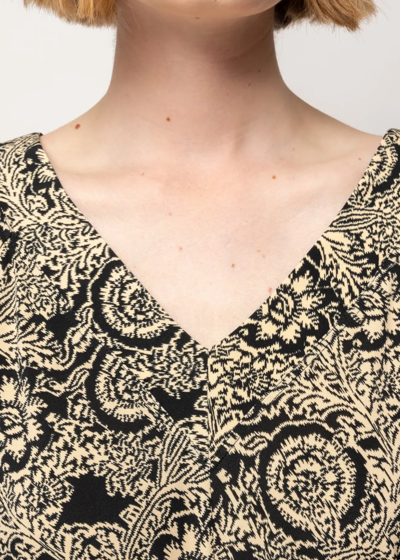 Vanilia Tricot Jumpsuit Met Ikat Print Antique Cotton/Black Outlet