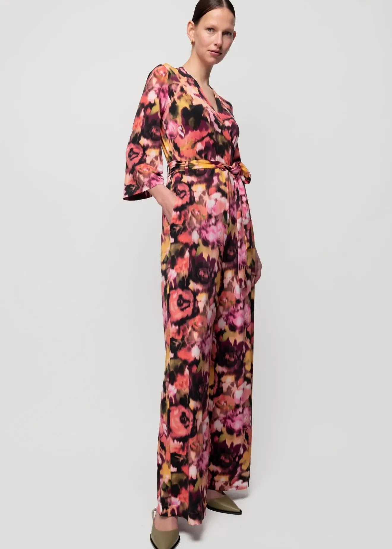 Vanilia Tricot Jumpsuit Met Print Coral/Cedar/Black New