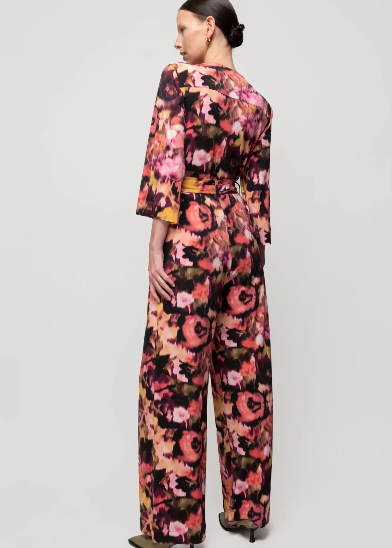 Vanilia Tricot Jumpsuit Met Print Coral/Cedar/Black New