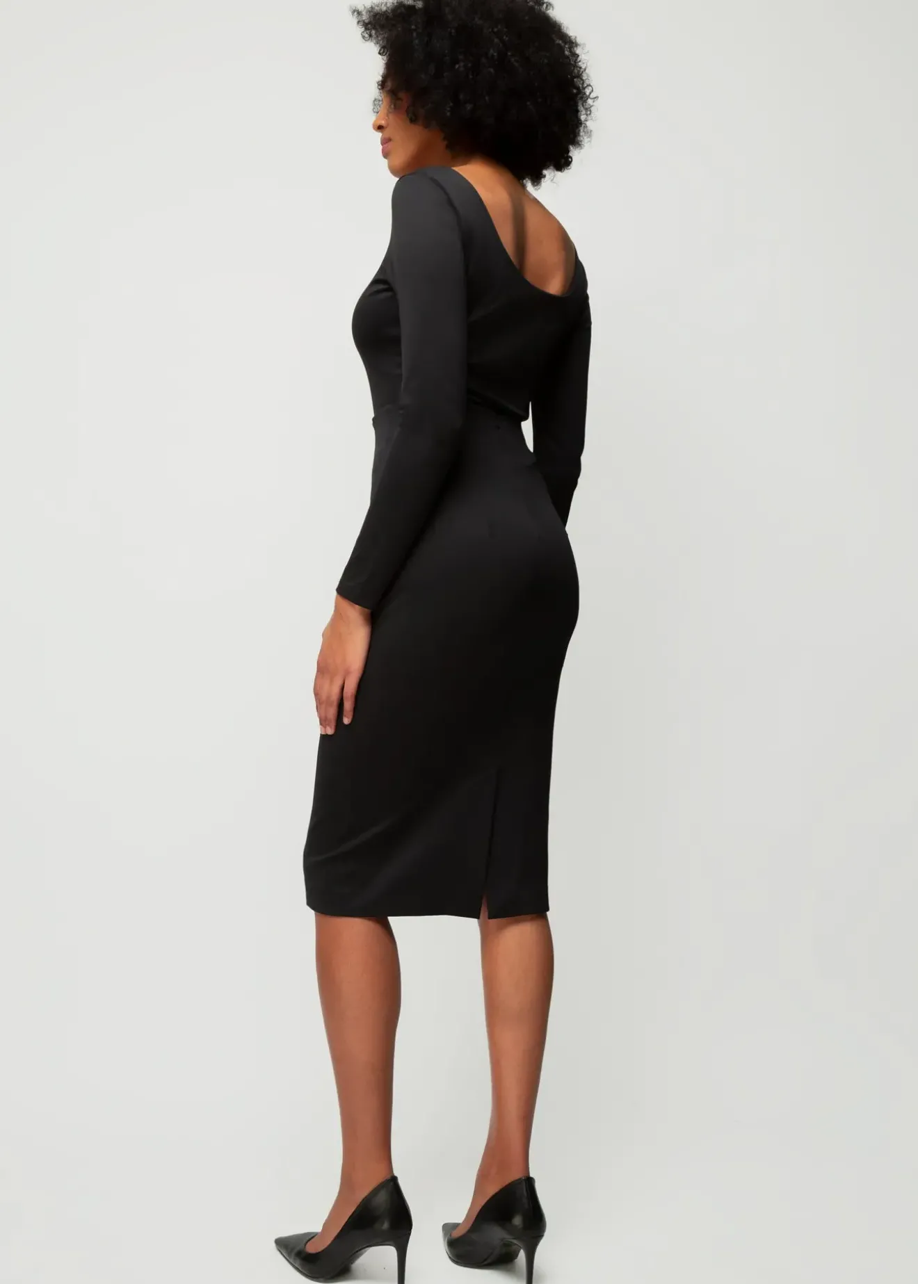 Vanilia Tricot Kokerrok Zwart Clearance