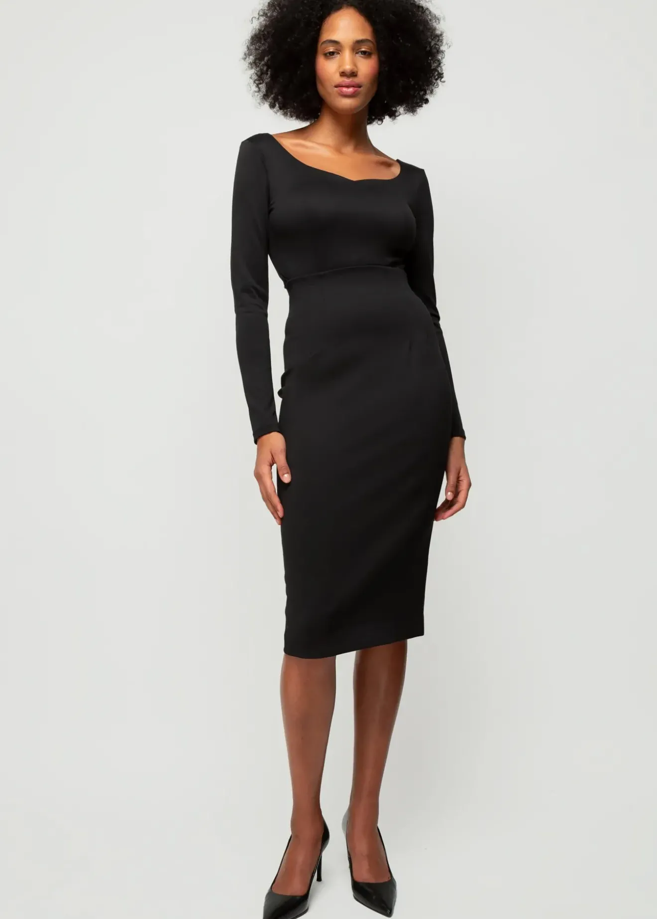 Vanilia Tricot Kokerrok Zwart Clearance