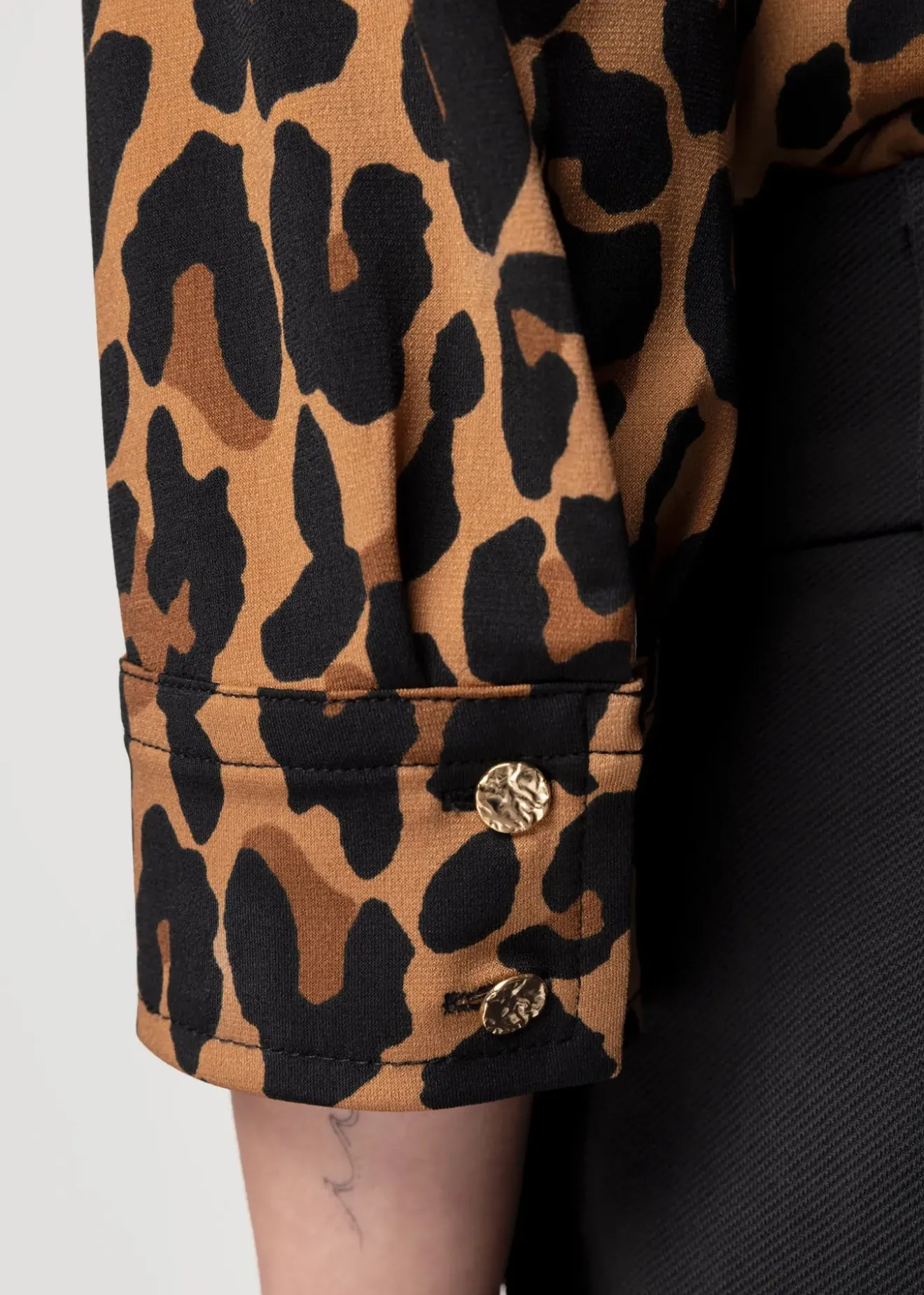 Vanilia Tricot Leopard Polo New Camel/ Black Sale